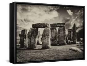 Stonehenge - Abstract of Stones - Wiltshire - UK - England - United Kingdom - Europe-Philippe Hugonnard-Framed Stretched Canvas