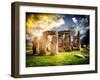 Stonehenge - Abstract of Stones - Wiltshire - UK - England - United Kingdom - Europe-Philippe Hugonnard-Framed Art Print