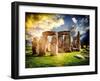 Stonehenge - Abstract of Stones - Wiltshire - UK - England - United Kingdom - Europe-Philippe Hugonnard-Framed Art Print