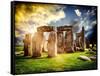 Stonehenge - Abstract of Stones - Wiltshire - UK - England - United Kingdom - Europe-Philippe Hugonnard-Framed Stretched Canvas