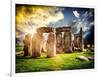 Stonehenge - Abstract of Stones - Wiltshire - UK - England - United Kingdom - Europe-Philippe Hugonnard-Framed Art Print