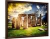 Stonehenge - Abstract of Stones - Wiltshire - UK - England - United Kingdom - Europe-Philippe Hugonnard-Framed Art Print