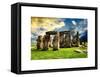 Stonehenge - Abstract of Stones - Wiltshire - UK - England - United Kingdom - Europe-Philippe Hugonnard-Framed Stretched Canvas