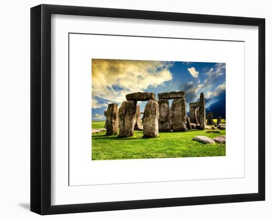 Stonehenge - Abstract of Stones - Wiltshire - UK - England - United Kingdom - Europe-Philippe Hugonnard-Framed Art Print