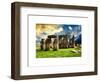 Stonehenge - Abstract of Stones - Wiltshire - UK - England - United Kingdom - Europe-Philippe Hugonnard-Framed Art Print