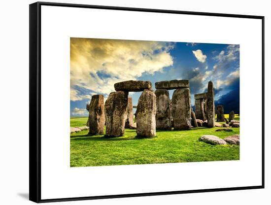 Stonehenge - Abstract of Stones - Wiltshire - UK - England - United Kingdom - Europe-Philippe Hugonnard-Framed Stretched Canvas