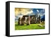 Stonehenge - Abstract of Stones - Wiltshire - UK - England - United Kingdom - Europe-Philippe Hugonnard-Framed Stretched Canvas