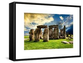 Stonehenge - Abstract of Stones - Wiltshire - UK - England - United Kingdom - Europe-Philippe Hugonnard-Framed Stretched Canvas