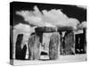 Stonehenge and Cloudy Sky-Kevin Schafer-Stretched Canvas