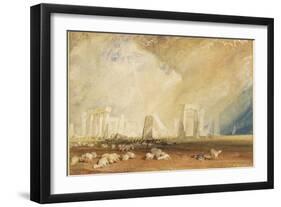 Stonehenge During a Storm-J. M. W. Turner-Framed Giclee Print