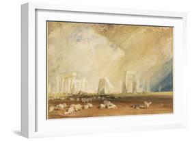 Stonehenge During a Storm-J. M. W. Turner-Framed Giclee Print