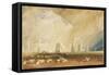 Stonehenge During a Storm-J. M. W. Turner-Framed Stretched Canvas