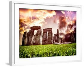 Stonehenge - Historic Wessex - Shrewton - Wiltshire - English Heritage - UK - England-Philippe Hugonnard-Framed Photographic Print