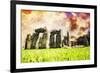 Stonehenge II - In the Style of Oil Painting-Philippe Hugonnard-Framed Giclee Print