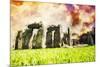 Stonehenge II - In the Style of Oil Painting-Philippe Hugonnard-Mounted Giclee Print