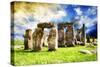 Stonehenge - In the Style of Oil Painting-Philippe Hugonnard-Stretched Canvas