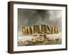 Stonehenge in Winter-Walter Williams-Framed Giclee Print