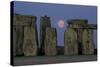 Stonehenge Moon-Charles Bowman-Stretched Canvas