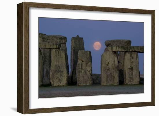 Stonehenge Moon-Charles Bowman-Framed Photographic Print