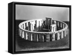 Stonehenge Reconstructed-H Brooks-Framed Stretched Canvas
