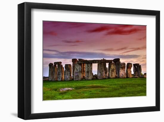 Stonehenge Sunset Amesbury UK-null-Framed Art Print