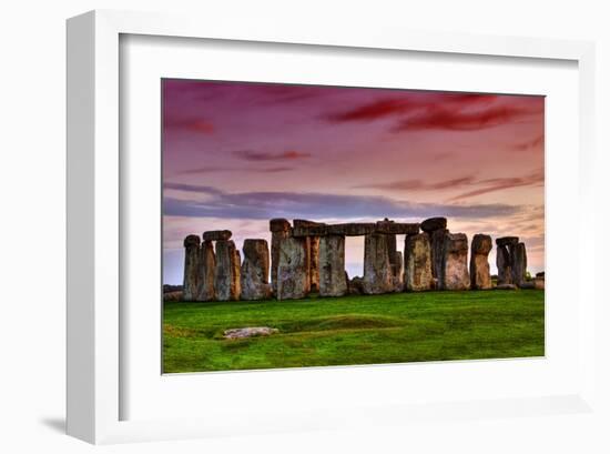 Stonehenge Sunset Amesbury UK-null-Framed Art Print