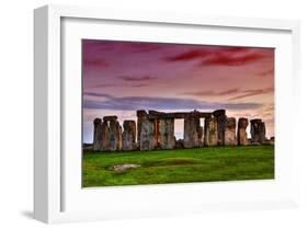 Stonehenge Sunset Amesbury UK-null-Framed Art Print