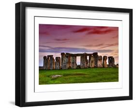 Stonehenge Sunset Amesbury UK-null-Framed Art Print