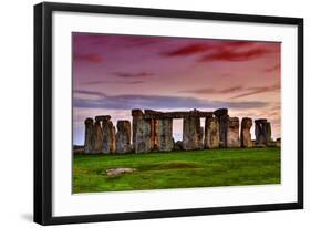 Stonehenge Sunset Amesbury UK-null-Framed Art Print