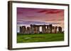 Stonehenge Sunset Amesbury UK-null-Framed Art Print