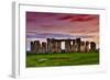 Stonehenge Sunset Amesbury UK-null-Framed Art Print