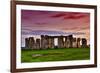 Stonehenge Sunset Amesbury UK-null-Framed Art Print