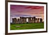 Stonehenge Sunset Amesbury UK-null-Framed Art Print