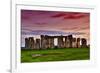 Stonehenge Sunset Amesbury UK-null-Framed Art Print