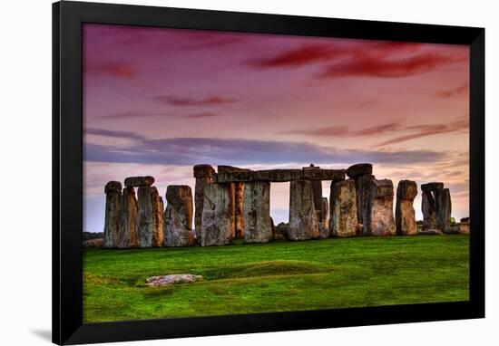 Stonehenge Sunset Amesbury UK-null-Framed Art Print