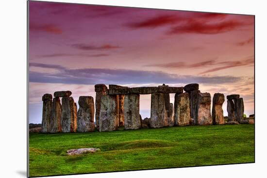 Stonehenge Sunset Amesbury UK-null-Mounted Art Print