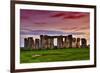 Stonehenge Sunset Amesbury UK-null-Framed Art Print