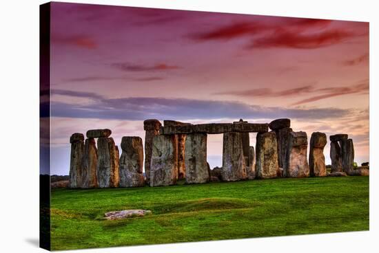Stonehenge Sunset Amesbury UK-null-Stretched Canvas
