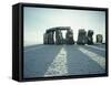 Stonehenge, Unesco World Heritage Site, in Winter Snow, Wiltshire, England, United Kingdom, Europe-Adam Woolfitt-Framed Stretched Canvas