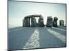 Stonehenge, Unesco World Heritage Site, in Winter Snow, Wiltshire, England, United Kingdom, Europe-Adam Woolfitt-Mounted Photographic Print