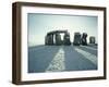 Stonehenge, Unesco World Heritage Site, in Winter Snow, Wiltshire, England, United Kingdom, Europe-Adam Woolfitt-Framed Photographic Print