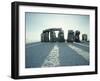 Stonehenge, Unesco World Heritage Site, in Winter Snow, Wiltshire, England, United Kingdom, Europe-Adam Woolfitt-Framed Photographic Print