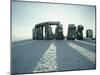 Stonehenge, Unesco World Heritage Site, in Winter Snow, Wiltshire, England, United Kingdom, Europe-Adam Woolfitt-Mounted Photographic Print