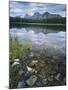 Stones Along Shore of Frog Lake with Mountain Peaks in Back, Sawtooth National Recreation Area, USA-Scott T^ Smith-Mounted Photographic Print