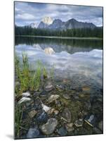 Stones Along Shore of Frog Lake with Mountain Peaks in Back, Sawtooth National Recreation Area, USA-Scott T^ Smith-Mounted Photographic Print