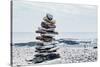 Stones Balanced on Top of One Another Suggesting Balance and Tranquility-null-Stretched Canvas