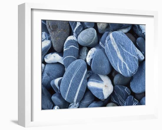 Stones, Lake Champlain, Vermont, USA-Charles Gurche-Framed Premium Photographic Print