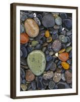 Stones, Lopez Island, Agate Beach County, Washington, USA-Charles Gurche-Framed Premium Photographic Print