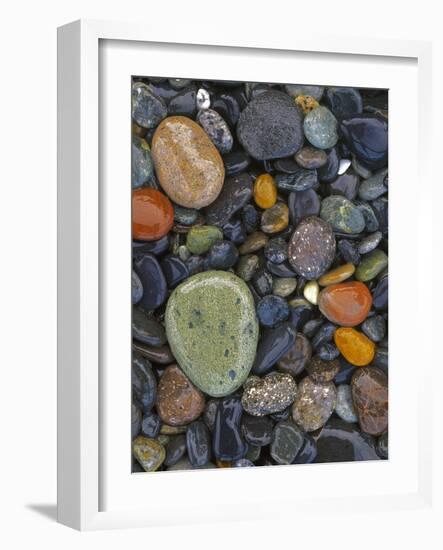 Stones, Lopez Island, Agate Beach County, Washington, USA-Charles Gurche-Framed Photographic Print