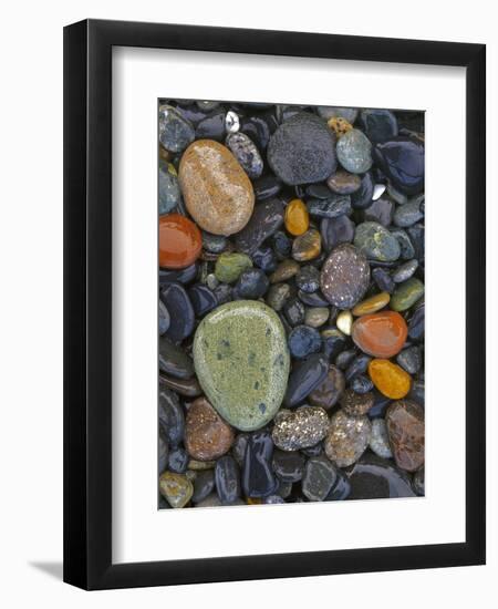 Stones, Lopez Island, Agate Beach County, Washington, USA-Charles Gurche-Framed Premium Photographic Print